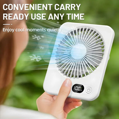 Desk Fan Small USB Portable Table Fan Rechargeable Cooling Fan 5 Speeds Powerful Wind Offices home fan