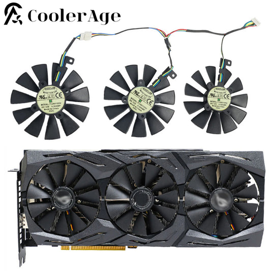 87MM T129215SU 6Pin GTX1060 Video Card Fan Replacement For ASUS Strix GTX 1060 OC 1080 1070 1080Ti RX 480 Video Card Fan Cooler