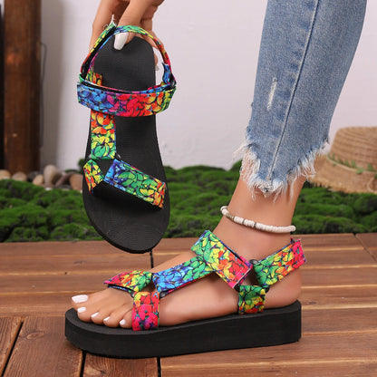 Summer Large Size Sandals Women Light Non-slip Beach Shoes  Flat Hemp Rope Set Foot Sandals for Women Comfort Sandalias Mujer