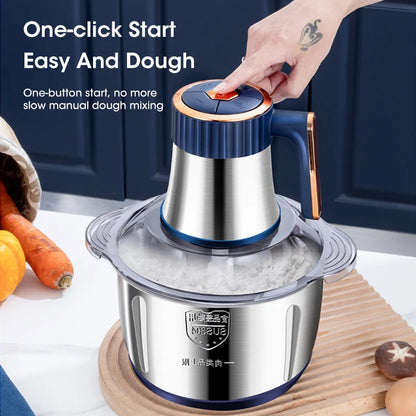 5L Electric Meat Grinders Food Crusher Stainless Steel Multifunctional Vegetable Slicer Processor Chopper Kitchen Appliances