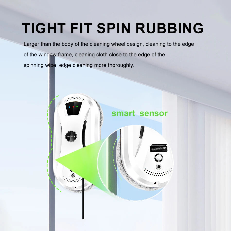 PuRuiKai Home Window Cleaning Robot Smart Window Glass Vacuum Cleaner One-key Glass Wall Cleaning Machine