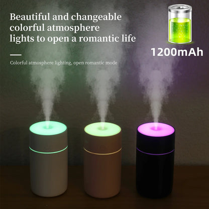 230ml Wireless Air Humidifier Diffuser Portable Ultrasonic  Home 1200mAh Battery Rechargeable humidificador Mist Maker