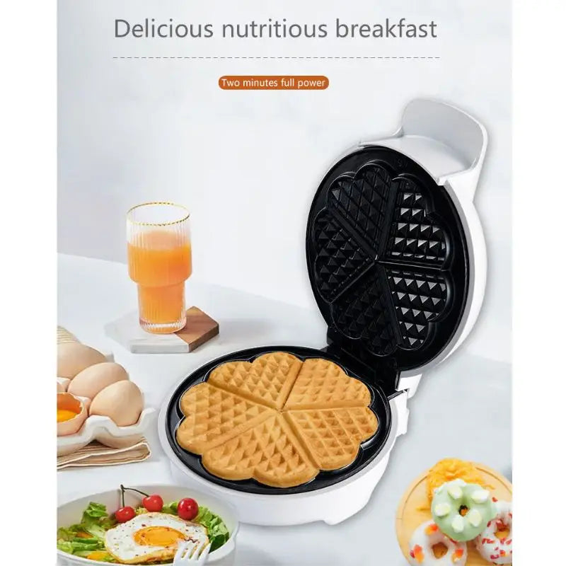 Waffle Maker – 5 Slice Heart Shaped Non-Stick Electric Belgian Waffle Maker,waffle Makineleri,Waffle Iron,1000W