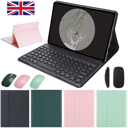 For Lenovo Tab M9 2023 Release 9 inch Tablet TB-310FU With Round Bluetooth Keyboard Mouse TB-310XU Magnetically Leather Case