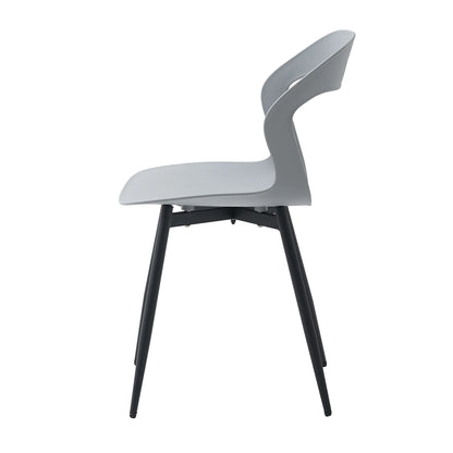 Set of 6 Scandinavia Dining Chairs for Dining Room Furniture Chair Nordic Designer Creative Household Backrest Chair White/Black