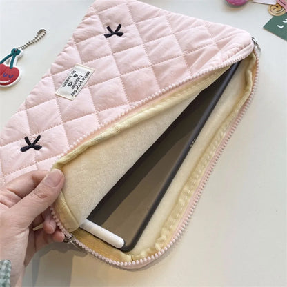 Fashion Bow Printing Nylon Laptop Bag 13 14 15 inch Laptop Sleeve 10 11 9.7 inch Tablet Bag Laptop Pouch Tablet Protective Case