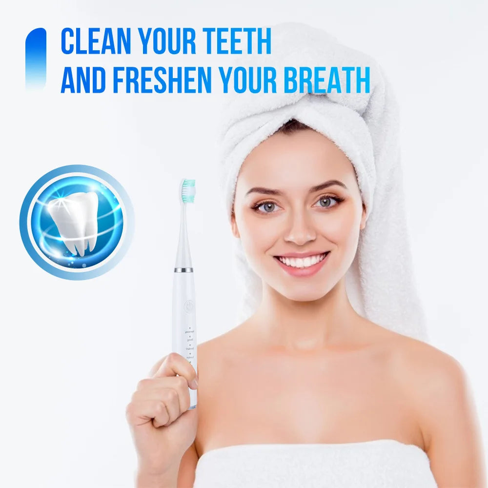 Electric Toothbrush Set with Six Functions for Total Oral Care Efficient Tartar Removal with Scaling Teeth Feature