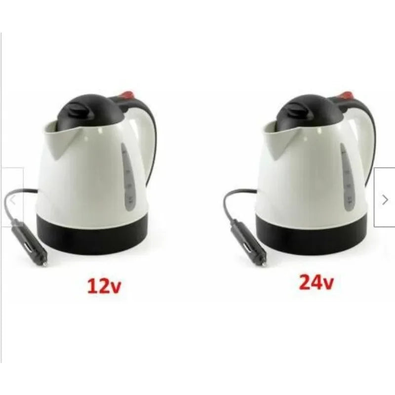 Car Truck Electric Kettle 1000ml Portable Travel Water Boiler Truck Car Coffee Tea Heating Water Bottle Heated Pot 12V 24V