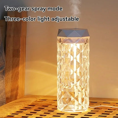 1PC Colorful USB Crystal Humidifier 500/1000ml Large Capacity Air Humidifier Portable Room Office Desktop Humidifier