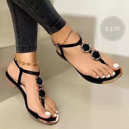 Women Sandals Summer Casual Roman Flat Sandals Flip Flops Open Toe Daily Sandals Women Luxury Designer Fashion Shoes for Women