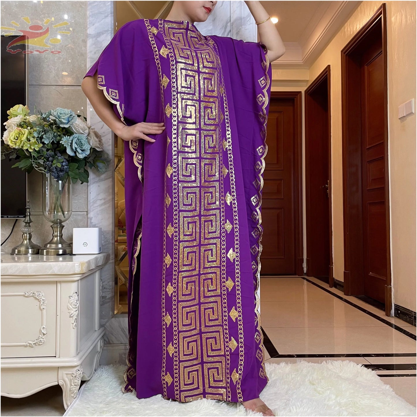 2022Fashion New Abaya African Dubai Turkey Dresse With Scarf High Quality Fabric Sequin Embroidery Long Lady Clothes