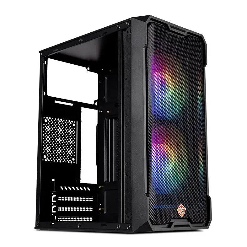 Gamer Cabinet TGT Jester, Mid-Tower, Side Glass, With 2 Fans, Black, TGT-JSR-BKGF01