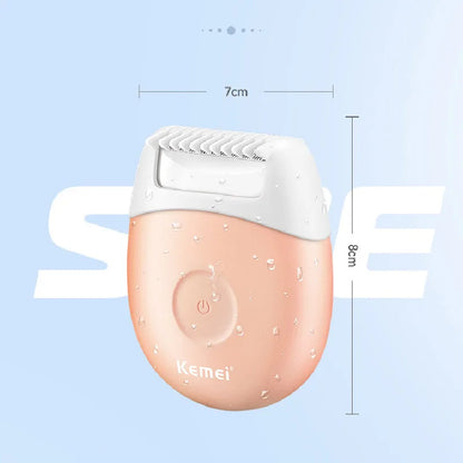 Kemei Electric Shaver for Women Body Electric Razor for Womens Bikini Legs Underarm Public Hairs Rechargeable Trimmer Wet Dry