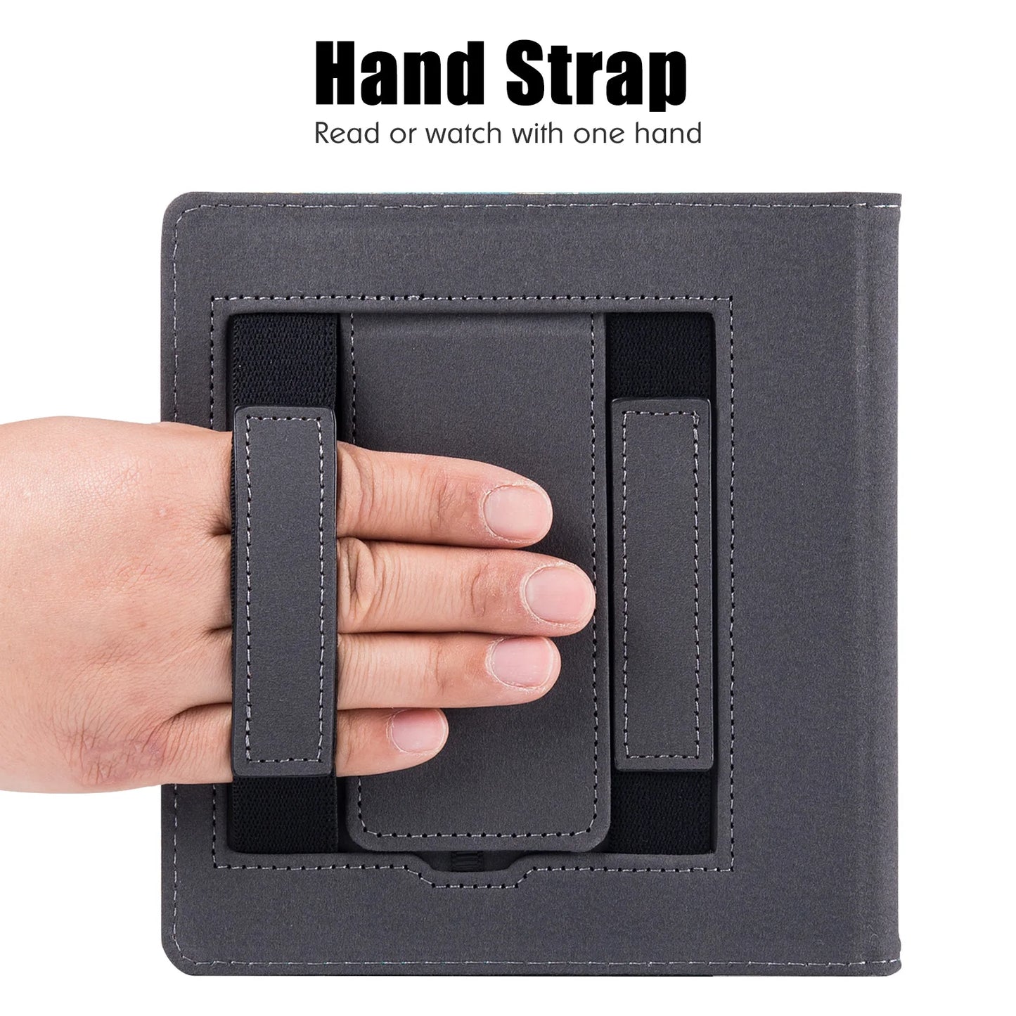 Stand Case for All-New 7" Onyx Boox Page/Onyx Boox Galileo e-Reader - PU Leather Sleeve Cover with Hand Strap/Auto Sleep/Wake