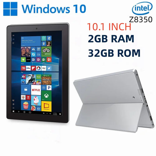 10.1 INCH Windows 10 Tablet PC 2GB RAM 32GB ROM 32bit Z8350 Quad Core Dual Camera WIFI HDMI 1200x800 Pixel FHD Display 6000mAh