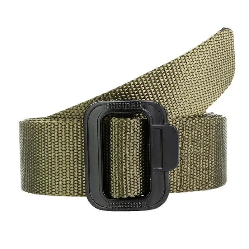 2024 New fashion Men's sports Belt Adjustable Outdoor Travel Tactical Belt Aluminum Alloy Buckle 125cm