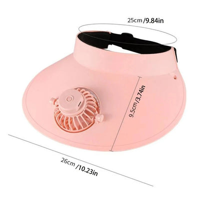 2024 Fan Sun Cap High Wind Speed Large Air Volume Fashionable and Portable USB Charging with Multiple Adjustable Settings Gift