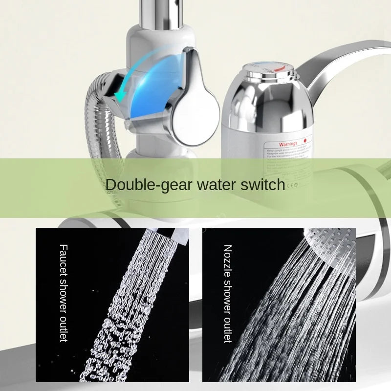 Instant Tankless Electric Hot Water Heater Faucet Kitchen Instant Heating Tap Water Heater with LED