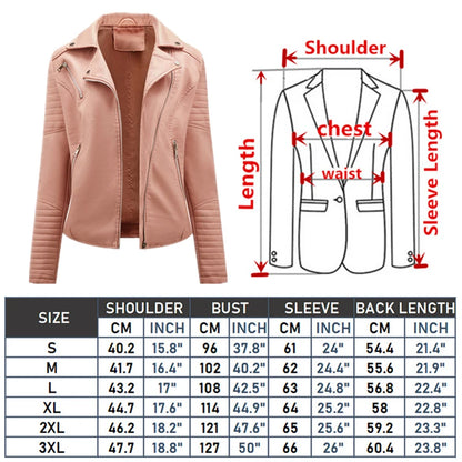 2024 New Fashion Women Faux Leather Jacket Spring Autumn Zipper Casual Pu Coat Female Biker Outerwear Ladies Clothes S-XXXL