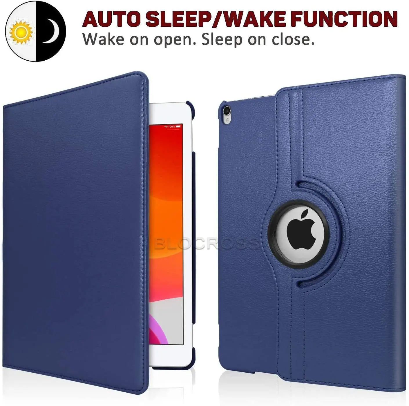 Case for IPad 2017 2018 9.7 IPad Air1 Air2 iPad 10.2 7th 8th 9th Gen Pu Leather Case Rotating Stand Smart Cover Auto Sleep Wake