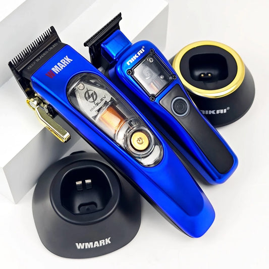 WMARK NG-9004 NG-9213 Professional Electric Hair Clipper Man for Hair Trimmer 2pc Set Barber Shop Salon Tools Oil Head Carving