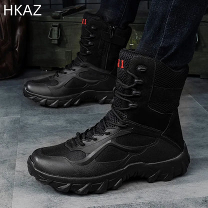 Men's Boots Comfortable Breathable Wear-Resistant Non-slip Outdoor Field Training Boots Spring and Autumn Main Push Large Size