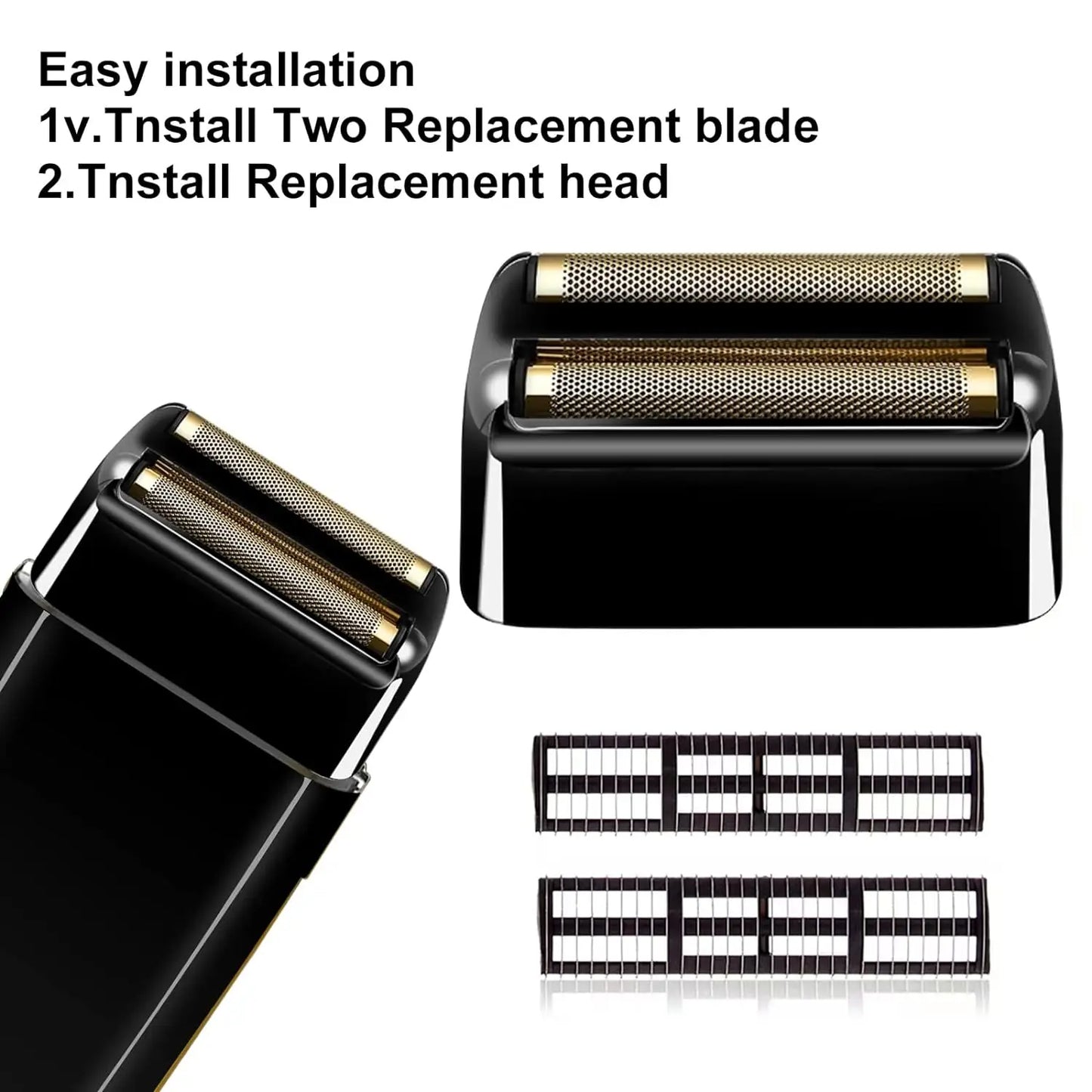 Replacement Foil & Cutters Head Compatible with BaByliss PRO Barberology FXFS2 Electric Shaver