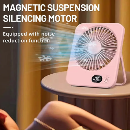 Desk Fan Small USB Portable Table Fan Rechargeable Cooling Fan 5 Speeds Powerful Wind Offices home fan