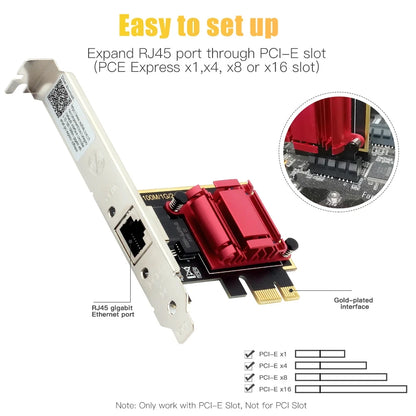 2.5G PICE To RJ45 Network Card RTL8125B chip 2500Mbps RJ45 PCI Express Converter Lan Ethernet Gigabit Adapter For Win7/8/10/11