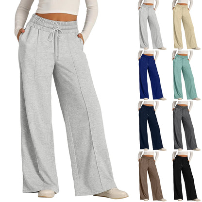 Women Korean Fashion Sports Trousers Oversize Wide Leg Pants Casual Sweatpants Straight Joggers Palazzo Pants Streetwear