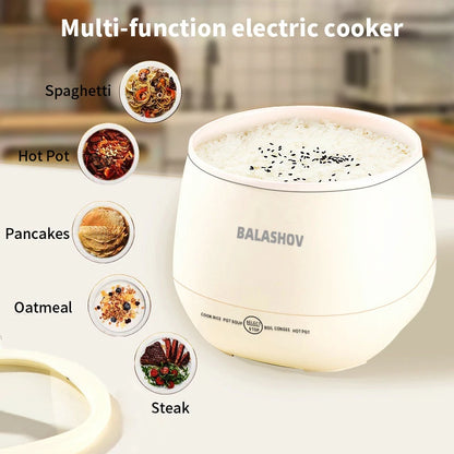 1.8L Electric Mini Rice Cooker Multifunctional Non Stick Pots for Cooking Portable Multicooker Appliances for Kitchen 110v 220v