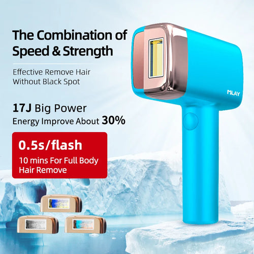 MLAY T14 Laser Hair Removal Permanent Malay IPL Epilator Ice Cool Painless Depilador a Laser 500000 Flashes Face Body Epilator