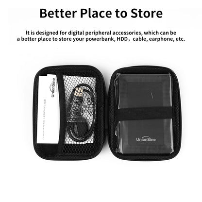 2.5'' Hard Disk Case Portable HDD Protection Bag for External 2.5 inch Hard Drive/Earphone/U Disk Hard Disk Drive Case Black