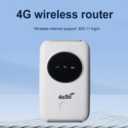 4G LTE Router Portable Wireless WiFi Router Modem 3200mAh Mobile Hotspot Broadband 150Mbps Wide Coverage with SIM Card Slot