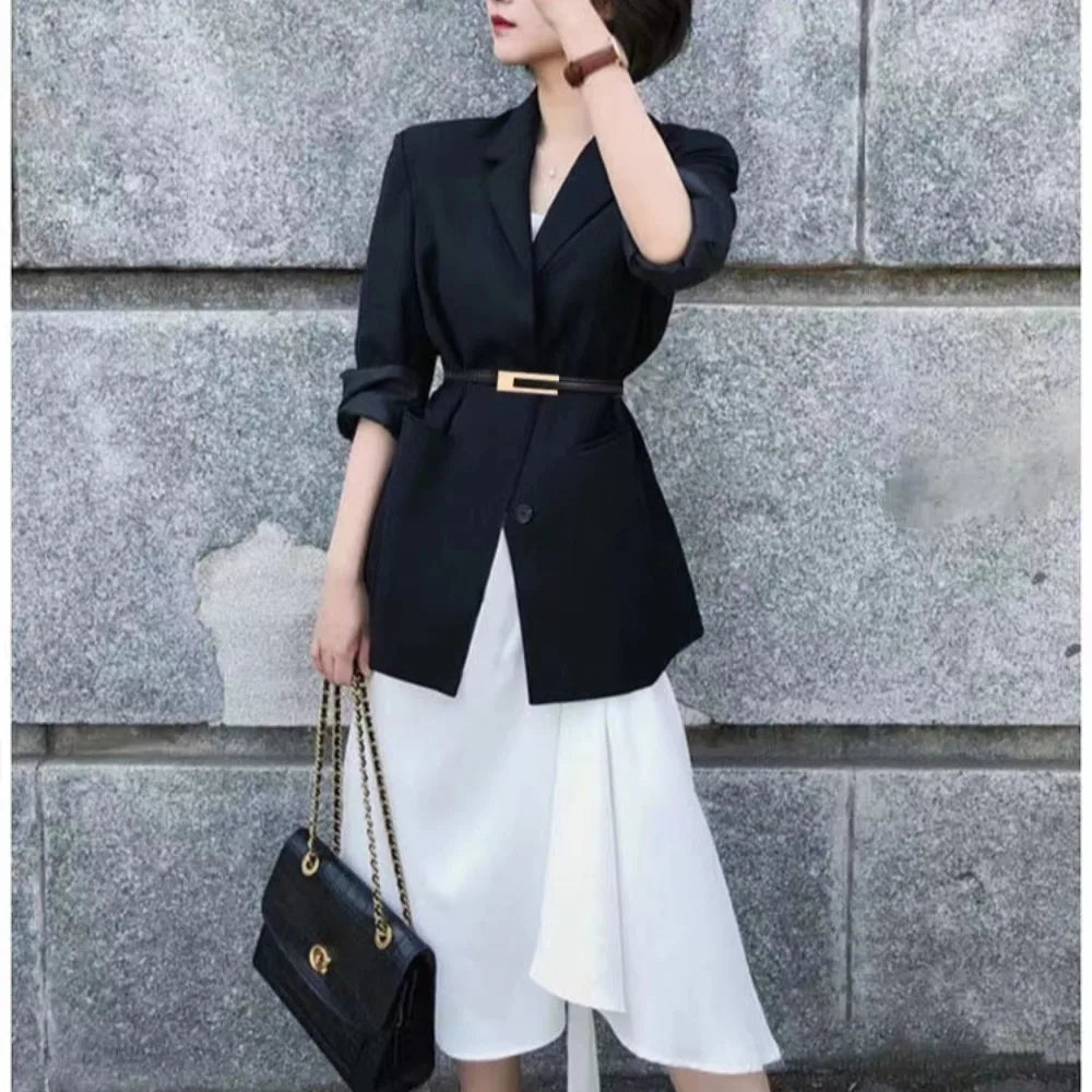 Adjustable Waist Belt Simple Alloy Buckle Thin Dress Coat Decorative Waistband Pu Leather Skinny Waist Straps Women