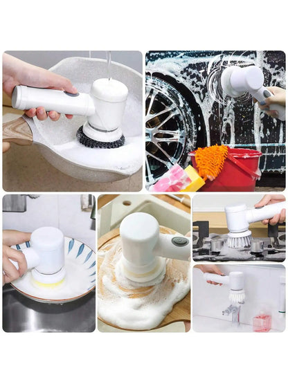 Multi functional electric cleaning brush, kitchen and bathroom cleaning assistant, electric shoe polishing tool