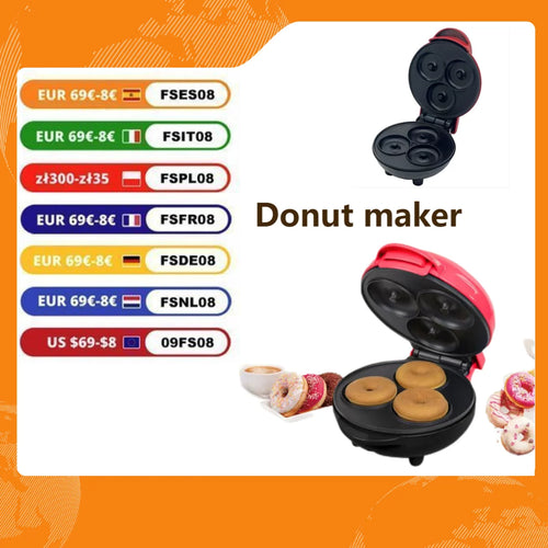 Mini Donut Making Machine, Children's Breakfast Machine, Non Stick Surface, Fast Snack Making, Dessert Making, Household Applian