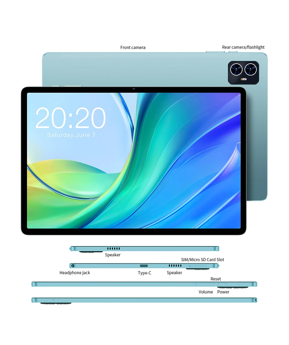 Teclast M50 Tablet Android 13 T606 6GB RAM 128GB ROM 10.1 "Tablet PC Incell completamente laminato VoLTE Dual 4G 13MP AI Camera