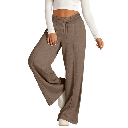 Women Korean Fashion Sports Trousers Oversize Wide Leg Pants Casual Sweatpants Straight Joggers Palazzo Pants Streetwear