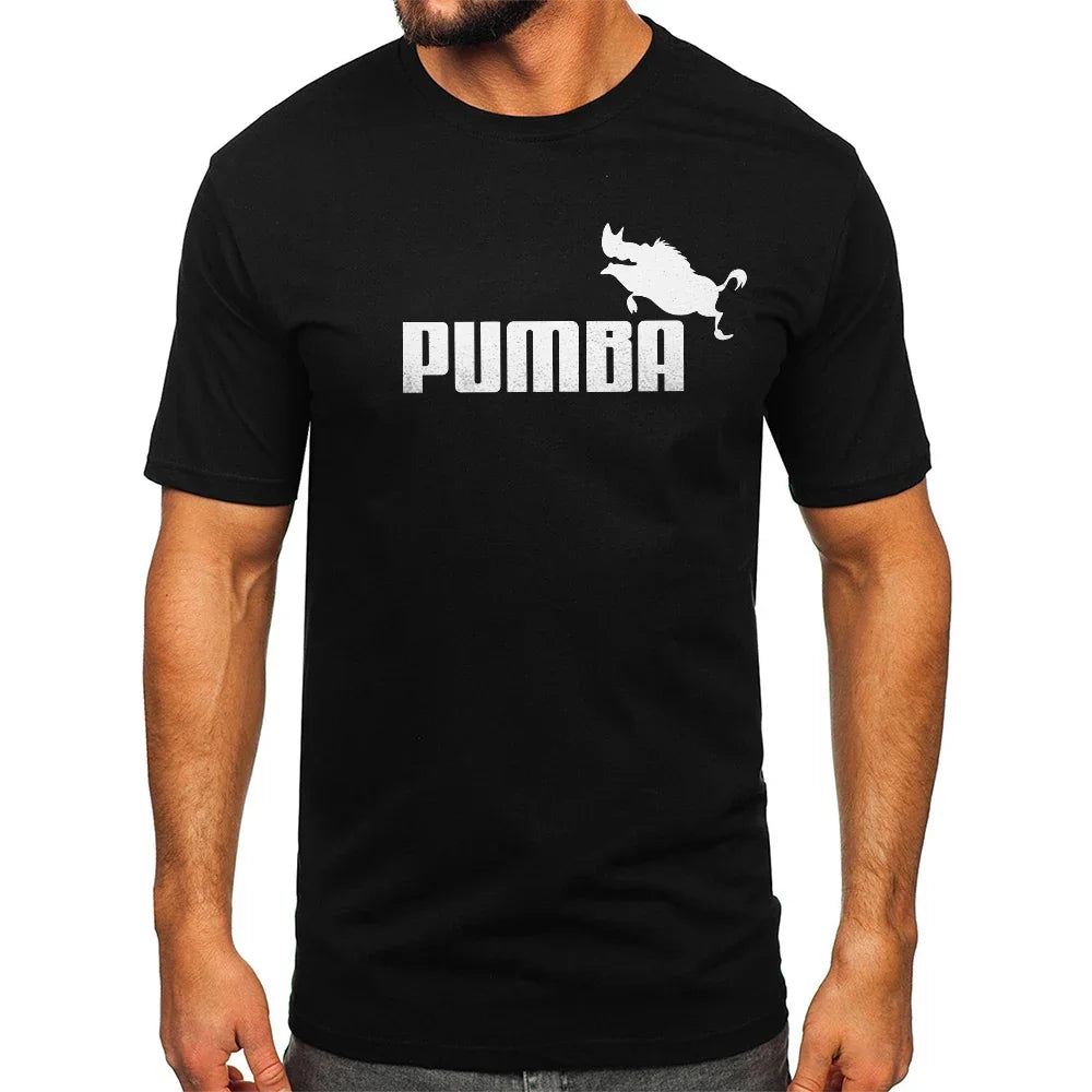 Joke The Pumba Printed Men's T-Shirt 100% Cotton Oversized Funny Graphic Tees for Men Summer Tops Gym