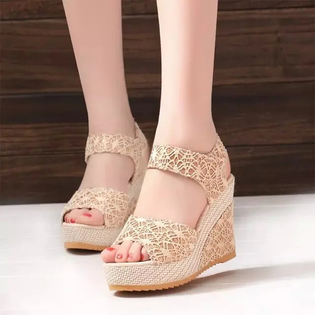 High-heeled Wedge Platform Fish Mouth 2022 New Women's Peep Toe Sandals Womens Shoes Comfort Summer Designer Shoes