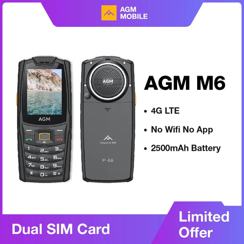 AGM M6 Rugged Phone - Loud 103dB Speaker, 2.4