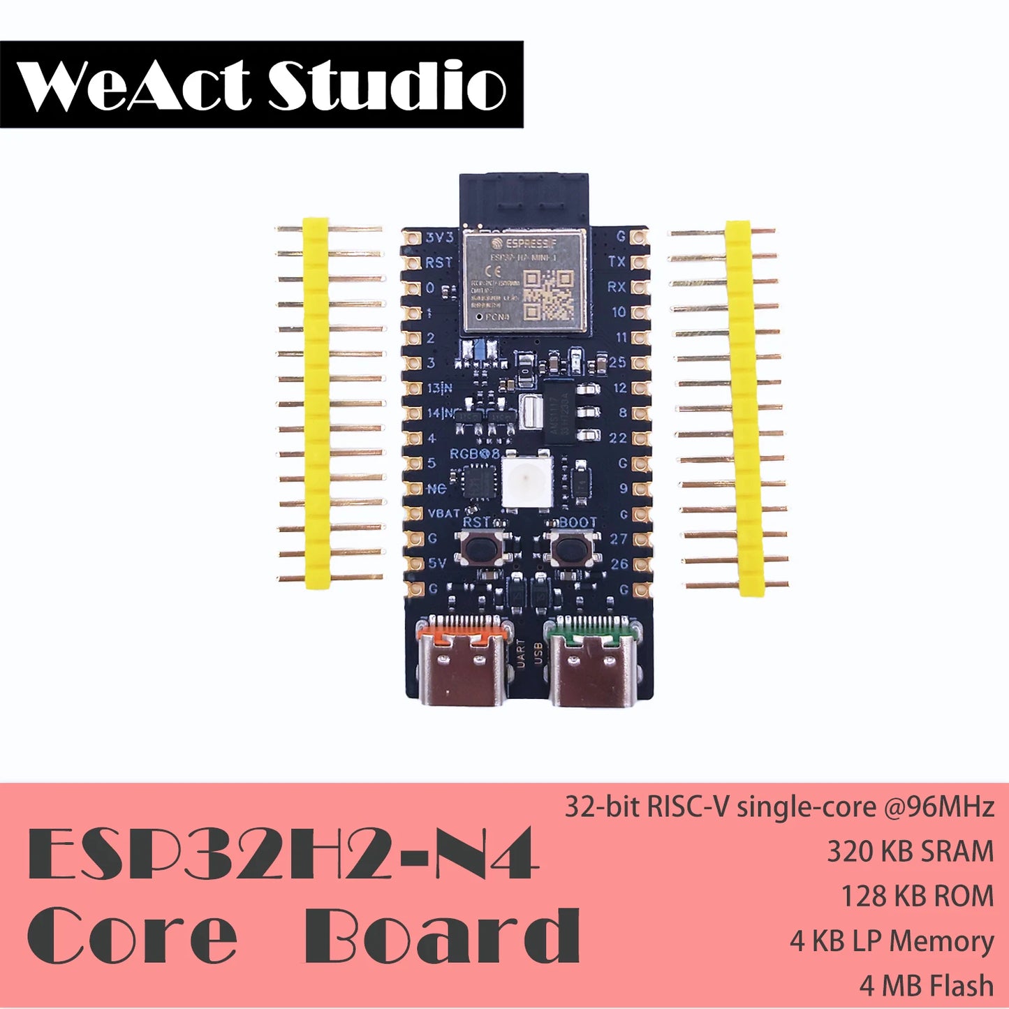 WeAct ESP32H2-N4 Development Board Support Thread and Zigbee Bluetooth5 and Bluetooth mesh  Substitute ESP32-H2-DevKitM-1