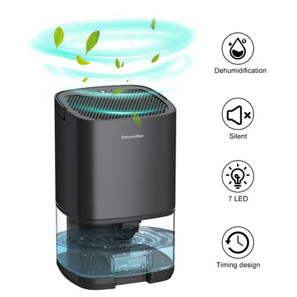 1000ml Dehumidifier With Basic Air Filter 2 in 1 Quiet Moisture Absorbers Cost-Effective Air Dehumidifier For Home Room Kitchen