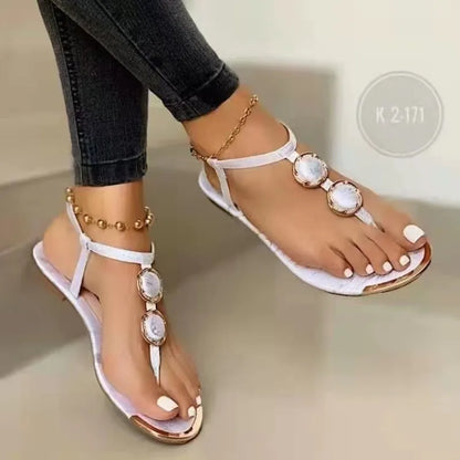 Women Sandals Summer Casual Roman Flat Sandals Flip Flops Open Toe Daily Sandals Women Luxury Designer Fashion Shoes for Women