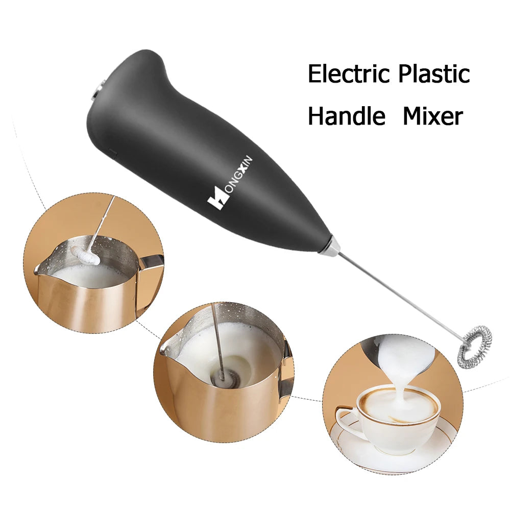 Electric Plastic Handle Egg Beater Egg Stirrer Milk Frother Foamer Mixer