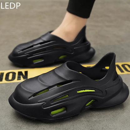 Men's Beach Sandals Casual Outdoor Waterproof Comfortable Trendy All-match Breathable Fashion Non-slip Flat Shoes Summer Main