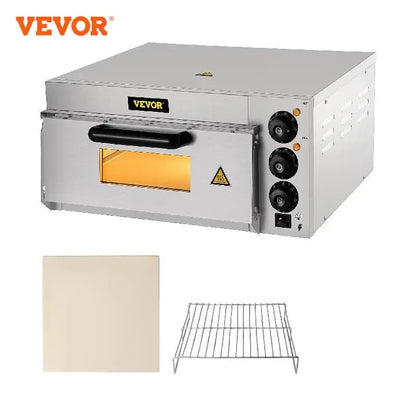 VEVOR Commercial Electric Pizza Oven 14" Single Deck Layer 110-1300W/220V-2000W and Shelf Multipurpose Pizza Maker