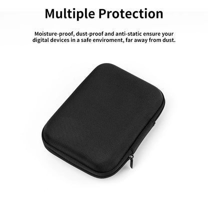 2.5'' Hard Disk Case Portable HDD Protection Bag for External 2.5 inch Hard Drive/Earphone/U Disk Hard Disk Drive Case Black