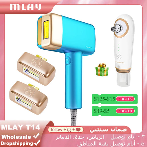 MLAY T14 Laser Hair Removal Permanent Malay IPL Epilator Ice Cool Painless Depilador a Laser 500000 Flashes Face Body Epilator